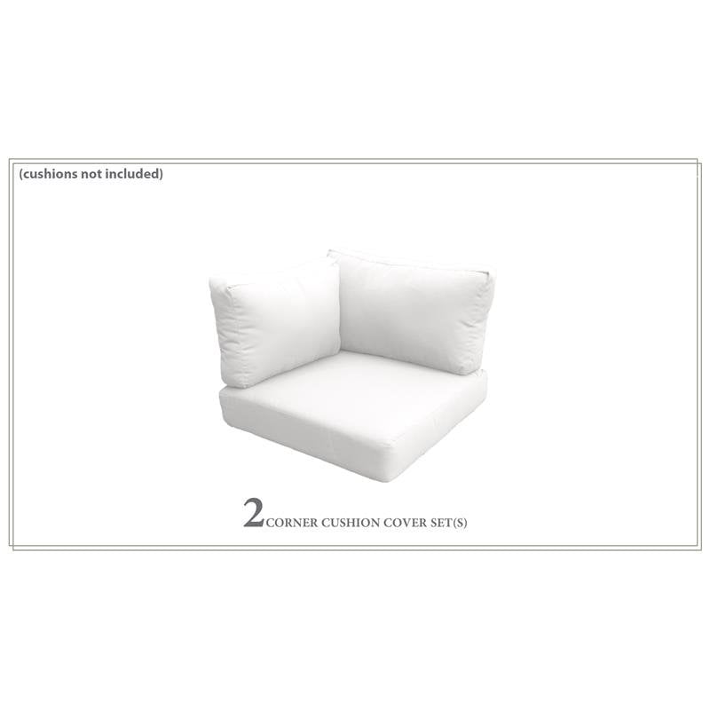 Afuera Living Contemporary Water Resistant Cover Set in Sail White