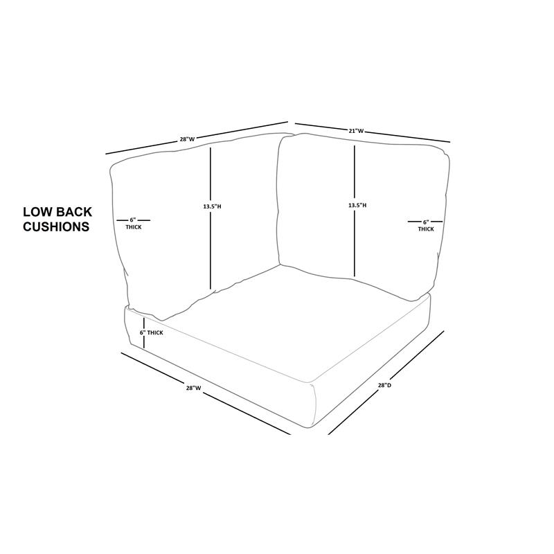 Afuera Living Contemporary Water Resistant Cover Set in Sail White
