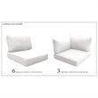 Afuera Living Contemporary Water Resistant Cover Set in Sail White