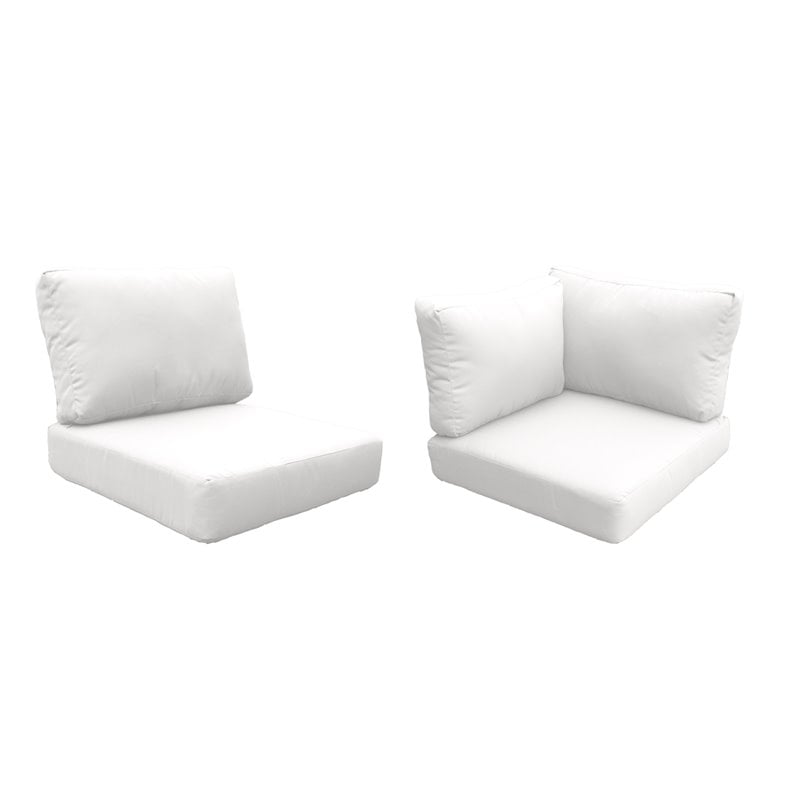 Afuera Living Contemporary Water Resistant Cover Set in Sail White