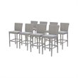 Afuera Living Contemporary Polyethylene Wicker 8 Barstools with Back