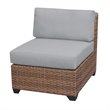 Afuera Living Contemporary Polyethylene Resin Armless Patio Chair in Gray