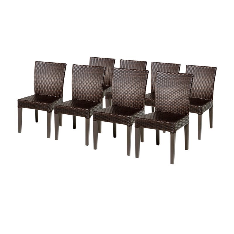 Afuera Living modern / Contemporary Armless Dining Chair (Set of 8)
