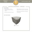 Afuera Living Contemporary Heavy Duty Fabric Protective Cover Set in Gray