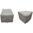 Afuera Living Contemporary Heavy Duty Fabric Protective Cover Set in Gray