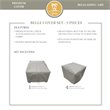 Afuera Living Contemporary Heavy Duty Fabric Protective Cover Set in Gray
