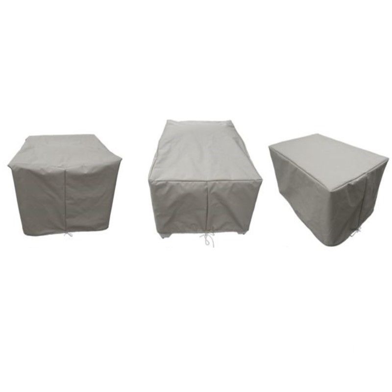 Afuera Living Contemporary Heavy Duty Fabric Protective Cover Set in Gray