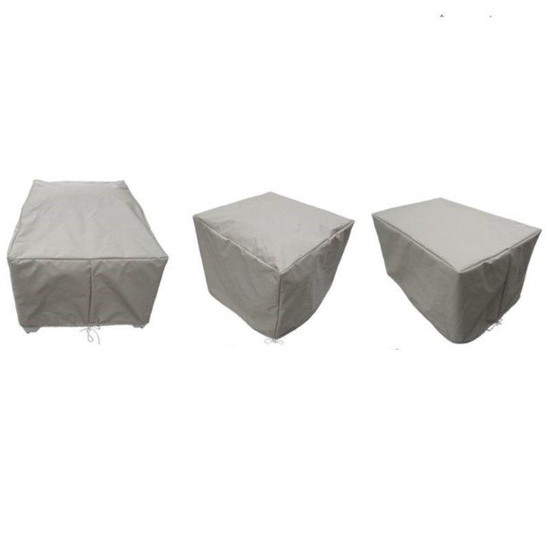 Afuera Living Contemporary Heavy Duty Fabric Protective Cover Set in Gray
