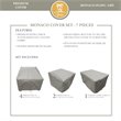 Afuera Living Contemporary Heavy Duty Fabric Protective Cover Set in Gray