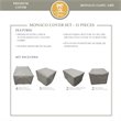 Afuera Living Contemporary Heavy Duty Fabric Protective Cover Set in Gray