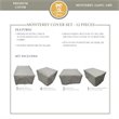 Afuera Living Contemporary Heavy Duty Fabric Protective Cover Set in Gray