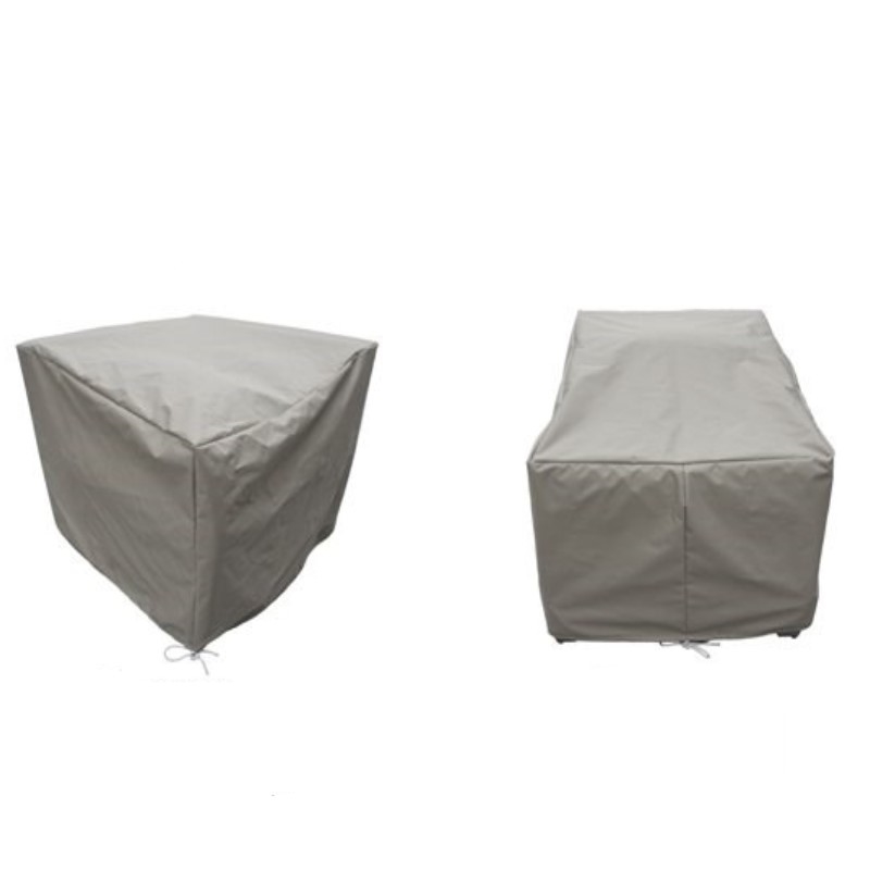 Afuera Living Contemporary Heavy Duty Fabric Protective Cover Set in Gray