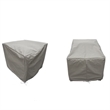 Afuera Living Contemporary Heavy Duty Fabric Protective Cover Set in Gray