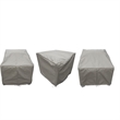 Afuera Living Contemporary Heavy Duty Fabric Protective Cover Set in Gray