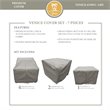Afuera Living Contemporary Heavy Duty Fabric Protective Cover Set in Gray