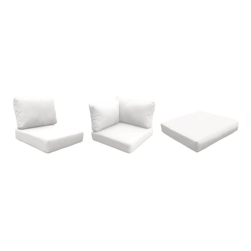 Afuera Living Contemporary Water Resistant Cover Set in Sail White