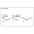 Afuera Living Contemporary Water Resistant Cover Set in Sail White