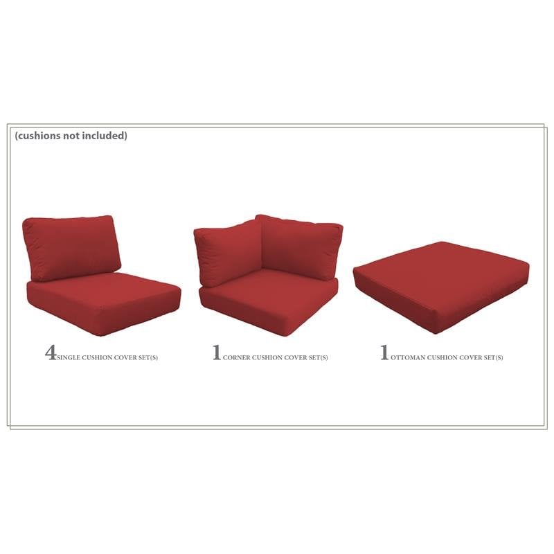 Afuera Living Contemporary Water Resistant Cover Set in Terracotta