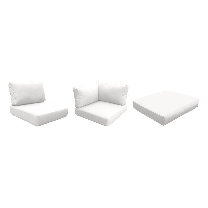 Afuera Living Contemporary Water Resistant Cover Set in Sail White
