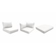 Afuera Living Contemporary Water Resistant Cover Set in Sail White