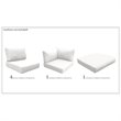 Afuera Living Contemporary Water Resistant Cover Set in Sail White