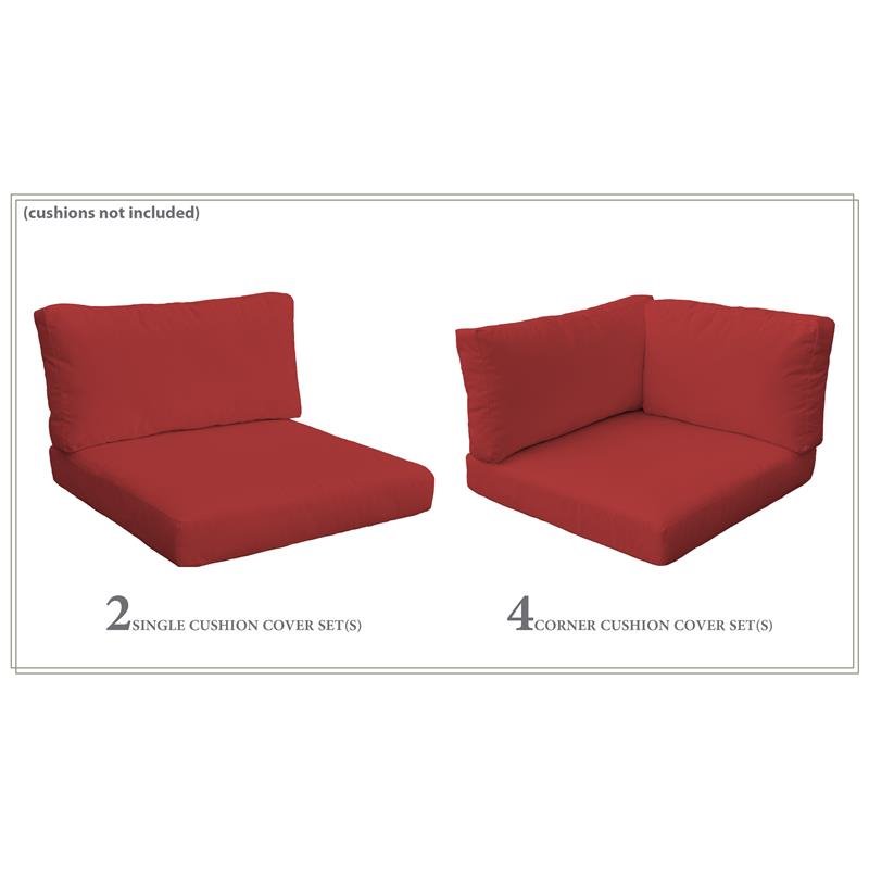 Afuera Living Contemporary Water Resistant Cover Set in Terracotta