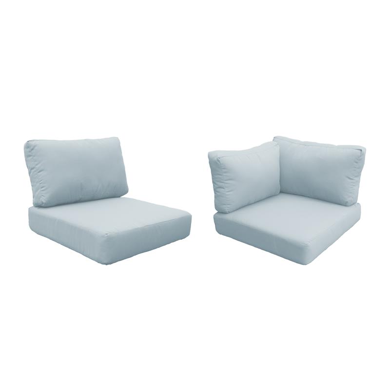 Afuera Living Weather & Water Resistant High Back Cushion Set in Spa