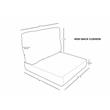 Afuera Living Weather & Water Resistant High Back Cushion Set in Spa