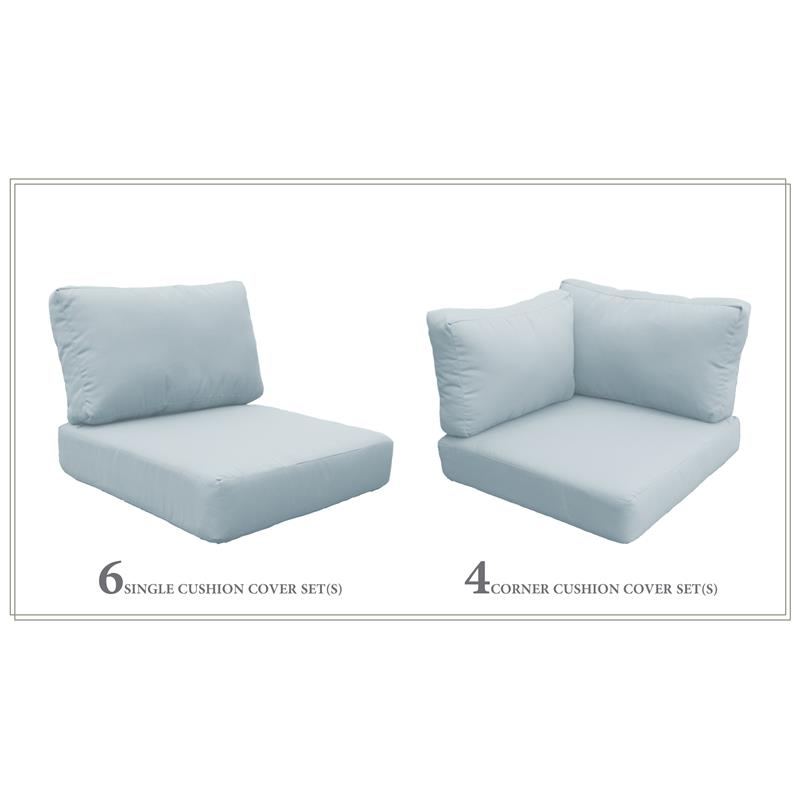 Afuera Living Weather & Water Resistant High Back Cushion Set in Spa