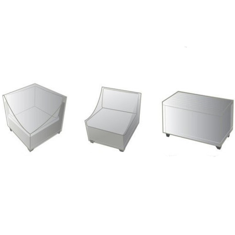 Afuera Living Contemporary 5 Piece All Weather Cover Set in Beige