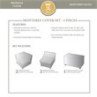 Afuera Living Contemporary 5 Piece All Weather Cover Set in Beige
