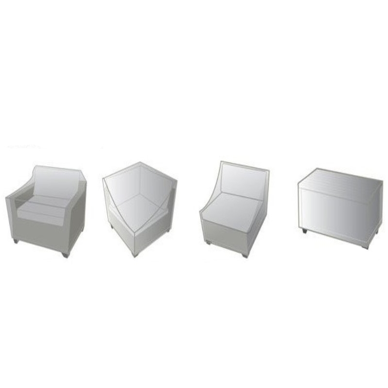 Afuera Living Contemporary 6 Piece All Weather Cover Set in Beige