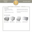 Afuera Living Contemporary 6 Piece All Weather Cover Set in Beige