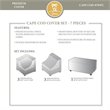 Afuera Living Contemporary 7 Piece All Weather Cover Set in Beige
