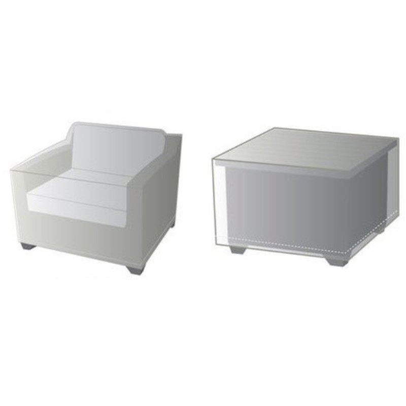 Afuera Living Contemporary 3 Piece All Weather Cover Set in Beige