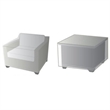 Afuera Living Contemporary 3 Piece All Weather Cover Set in Beige