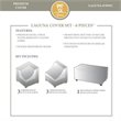 Afuera Living Contemporary 7 Piece All Weather Cover Set in Beige