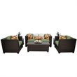 Afuera Living Contemporary 7-Piece Patio Wicker Sofa Set in Green