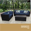 Afuera Living Contemporary 6-Piece Patio Wicker Sofa Set in Blue