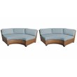 Afuera Living Contemporary Curved Armless Sofa 2 Per Box in Spa