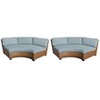 Afuera Living Contemporary Curved Armless Sofa 2 Per Box in Spa
