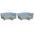 Afuera Living Contemporary Curved Armless Sofa 2 Per Box in Spa