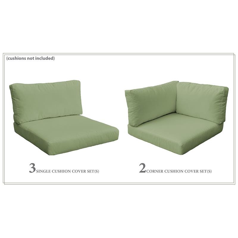 Afuera Living Contemporary Cover Set in Cilantro Green Resin