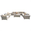 Afuera Living Contemporary 11 Piece Wicker Patio Sofa Set in Beige