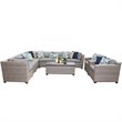Afuera Living Contemporary 10-Piece Wicker Patio Sofa Set in Gray