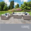 Afuera Living Contemporary 11-Piece Patio Wicker Sofa Set in White