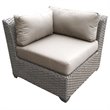 Afuera Living Contemporary Corner Patio Chair in Beige (Set of 2)