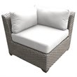 Afuera Living Contemporary Corner Patio Chair in White (Set of 2)
