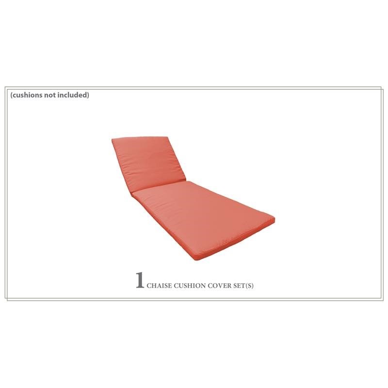 Afuera Living Contemporary Covers for Chaise Cushions in Tangerine
