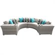Afuera Living Contemporary 4-Piece Patio Wicker Sectional Set in Beige